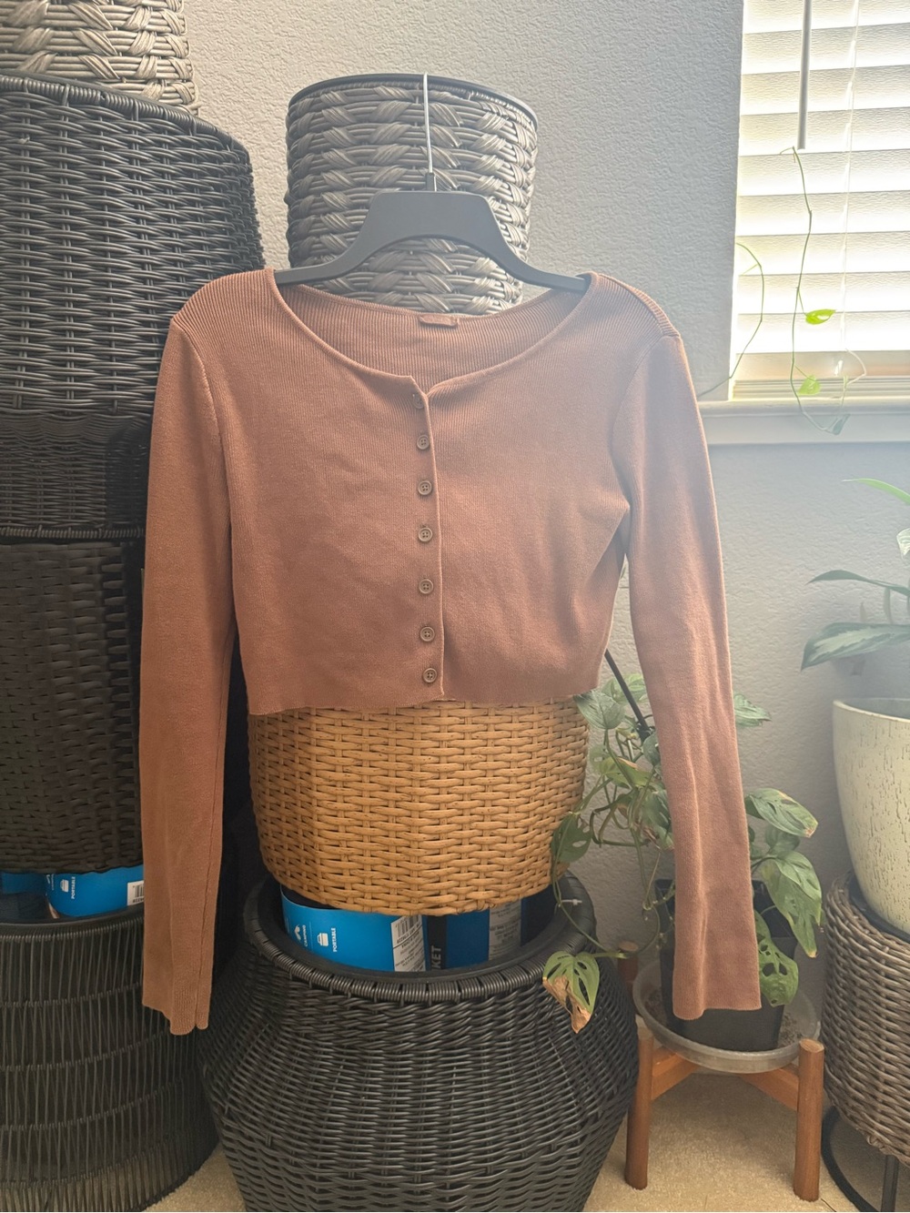 John Galt Cropped Button-Up cardigan